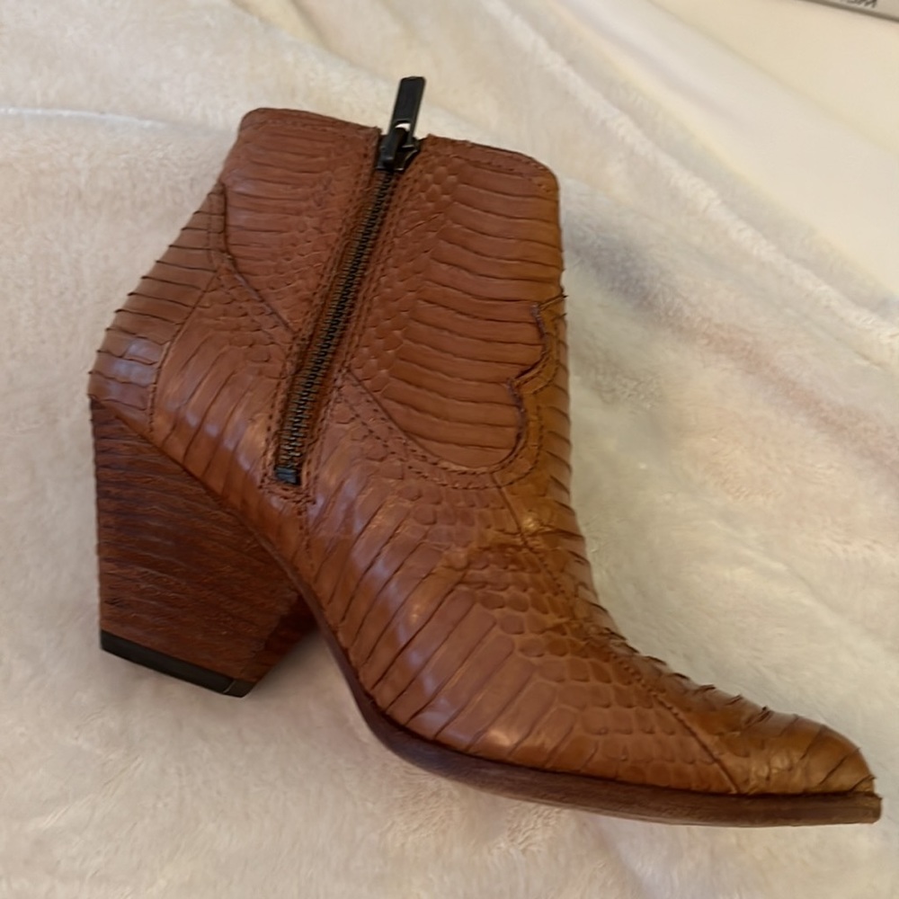 Frye Reina Snake Bootie Cognac - Picture 4 of 12